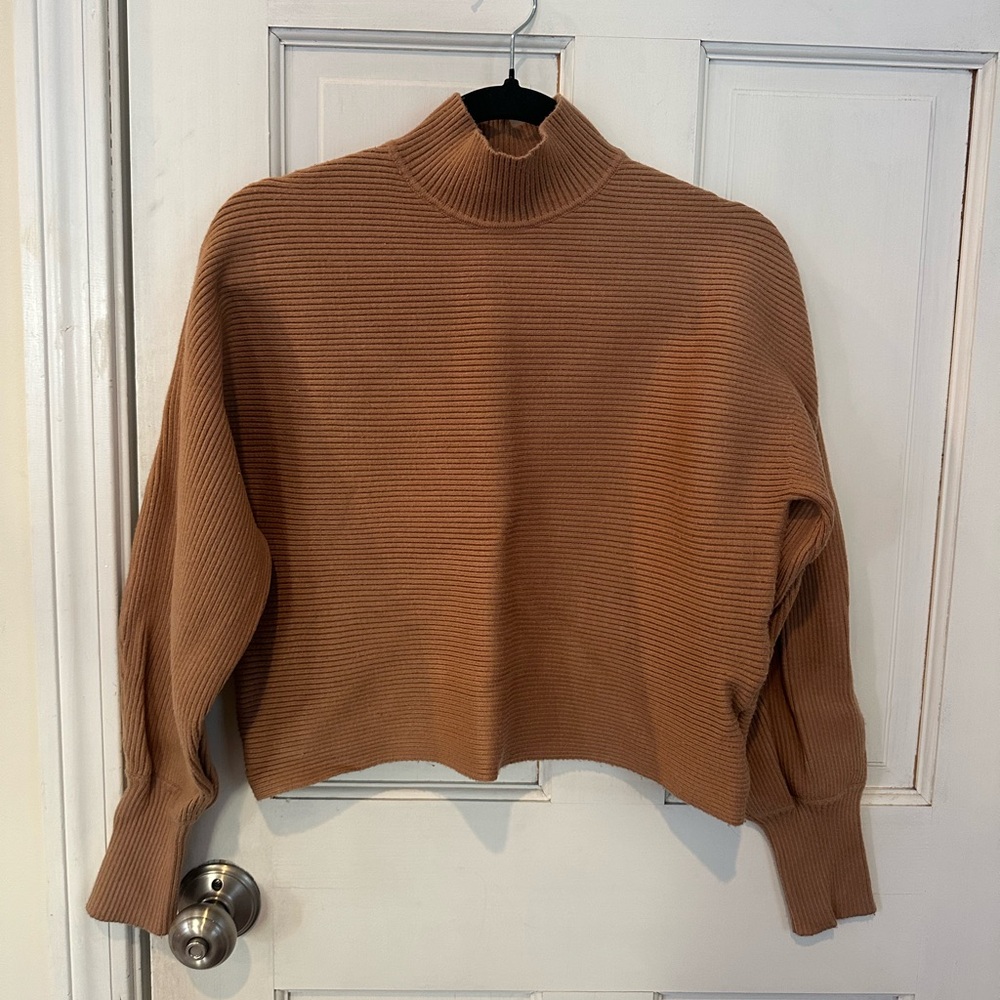 Zara camel turtleneck sweater